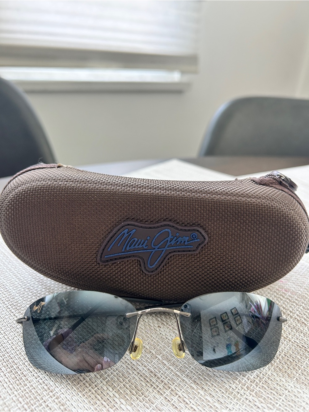 maui jim Kona neutral gray rimless sunglasses mj-451-02 unisex